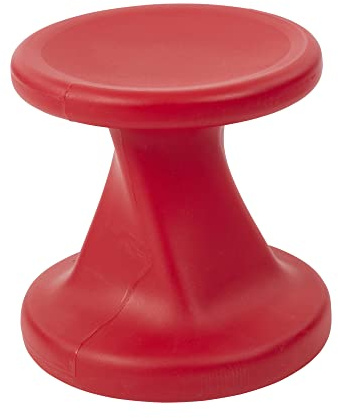 ECR4Kids Twist Active Wobble Stool, 14in Seat Height, Classroom Furniture, Red