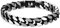 LUCKY2+7 Armband Herren-Kubanisches Gliederkettenarmband Silber Schwarz 316L Edelstahl,10 mm Breite 21 cm Länge