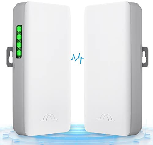 Bridge wireless, punto di accesso punto-punto per esterni da 5,8 GHz, rete CPE Plug & Play PTP/PTMP, 100 Mbps, 2 km, con antenna ad alto guadagno da 12 DBI, 2 pezzi