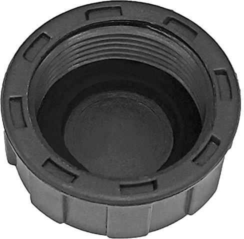 Kappe rund aus Kunststoff PP 1 1/2 Zoll IG DN40 Innengewinde Innendurchmesser 45mm Gewinde Fitting Trinkwasser geeignet Rohr Verschraubung End Stück Abschluss Verschluss Deckel