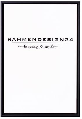Rahmendesign24 Schattenfugenrahmen Oslo für Keilrahmenbilder und Leinwände 62x93 Schwarz (matt) Schattenfuge