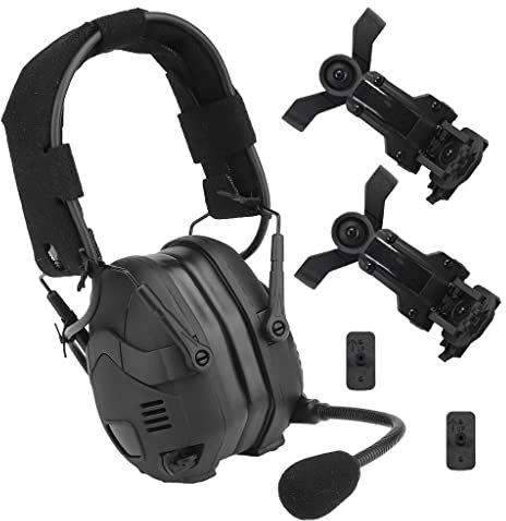 TS TAC-SKY Casque D'écoute Tactique À Réduction De Bruit Protection Rechargeable pour OPS Core Arc Chasse Accessoires De Tir (Color : BK)