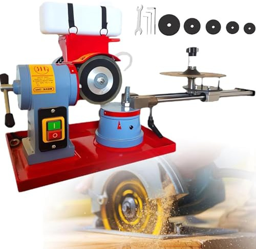 DPLXFPP Dry Wet Circular Saw Blade Sharpener, Machine Rotary Angle Mill Sharpener,Universal Saw Blade Sharpener Machine for Sharpening Carbide Tipped Saw Blades,250W