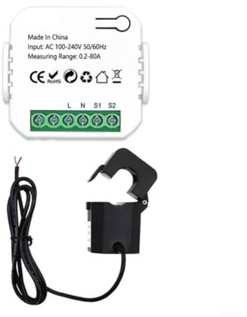 PETSTIBLE Meter Monitor, für Tuya Smart Meter für Zigbee Stromwandler CT mit Klemme