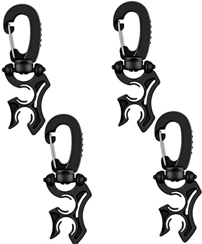 Gokoti 4 Pcs Scuba Diving Double Hose Holder Clip Scuba Diving Double Hose Clip Diving and Snorkeling Equipment Accessories