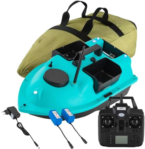 LUNICASHA 600M Futterboot RC Angelköder Boot Angeln Köderboot mit GPS 2kg Futterboot Angeln Angel Nest Boot Futterboot Fernbedienung Bait Boat Futterboot 2x5200mAh