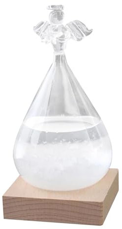 Vidrio de tormenta,Predictor meteorológico de gota de agua con base de madera - Pronóstico del tiempo, estación meteorológica, barómetro, decoración de escritorio, manualidades