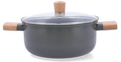 Bidasoa Mia Cacerola Aluminio Prensado Apto Vitrocerámica Apto Inducción 2 Capas Antiadherentes