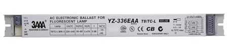 RTRCAGAKM Ballast électronique T8 YZ-136EAA YZ-236EAA YZ-336EAA 220 V 1 x 36 W 3 x 36 W for boîte à lumière Fluorescente T8(YZ-336EAA)