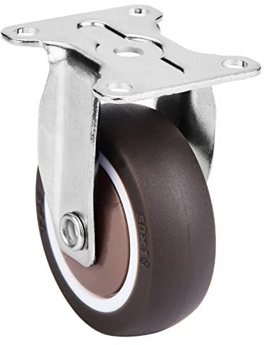 Castors (set of 4) - 2in Replacement Hard Floor Casters for Swivel Chairs, TPE Rubber Removable Silent Chair Fixed Rubber Castors, Ideal for Parquet, Laminate, Tile and Stone