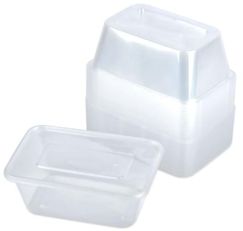 25 Pièces Contenants D'entreposage des Aliments, FOROREH 1000ml Réutilisable Boîtes de Préparation deRepas en Plastique Conteneurs de Charcuterie à Emporter Étanches Sans BPA avec Couvercle Hermétique