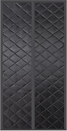 Rideau de porte épais et chaud coupe-vent 40 x 210 cm, isolation phonique et thermique, installation sans perçage, idéal pour chambre à coucher ou sous-sol, noir