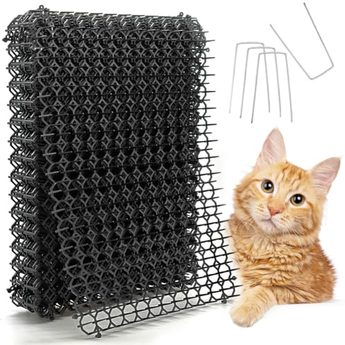 YeeLok Cat Scat Mat 16 x 13 Inch, 8 Pack Cat Deterrent Mat with Spikes, Cat Repellent Indoor & Outdoor (8 Pack)