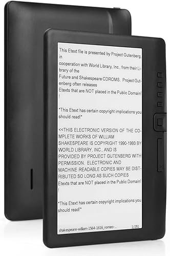 ChicBosomn Lettore portatile avanzato di ebook da 7 pollici con opzioni personalizzabili e durata della batteria di lunga durata per la lettura (512M+4GB)