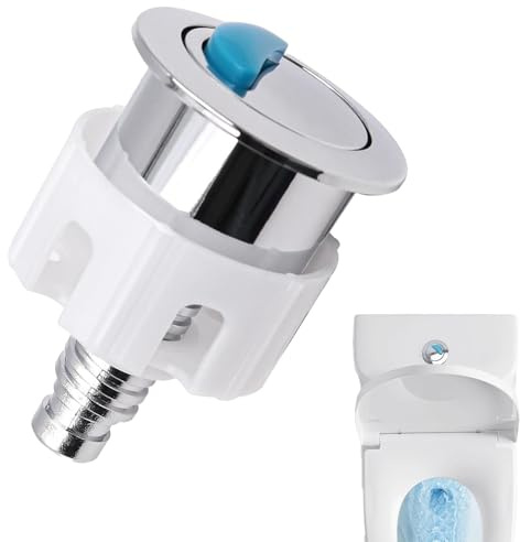 Toilet Flush Button - Round Push Button for Cistern Lid - Toilet Cistern Flush Valve Replacement - Suitable for Toilet Tanks with 35-40 mm Orifice Diameter