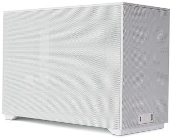 SSUPD Meshroom D Mini-ITX SFF PC Case 15L Full-Mesh Panel Tool-Free Access Supports RTX 5090 GPUs White