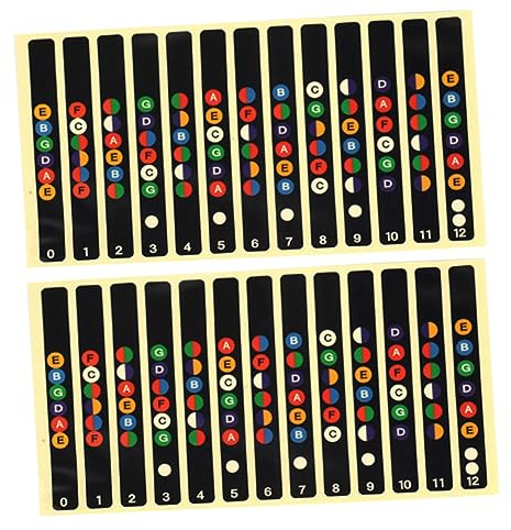 Yardwe 10pezzi Tastiera Di Chitarra Adesivo Per Etichette Di Tastiera Decalcomanie Per Tastiere Di Chitarra Acustica Ed Elettrica Adesivo Per Per Corde Facile Da Installare e Rimuovere