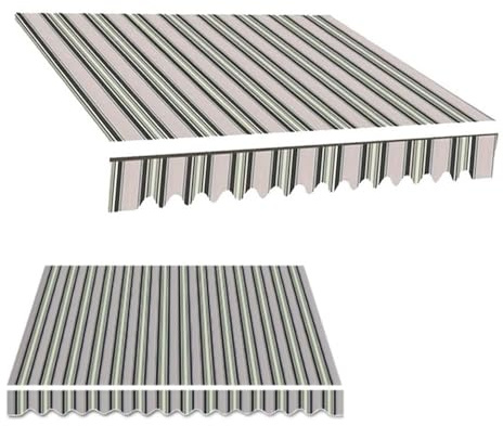RTVGNSZSJL 2.5m/3m/3.5m/4m/5m/5.5m Lona De Repuesto Retráctil Tela De Repuesto para Toldo Exterior Toldo De Recambio para Restaurante, Tiendas, Balcón(Stripe 2,7.8x6.5ft/240x200cm)