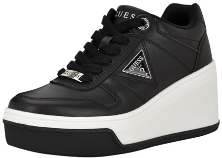 Guess Women's Rozinn Wedge Sneaker, Black 001, 10