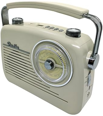 RED5 50's Retro Radio AM & FM Tuner Bluetooth Rechargeable Portable Music Device