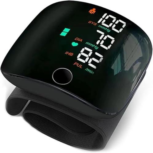 PHD Digital Blood Pressure Monitor Machine - Accurate Upper Arm BP Machine with Large Display & Memory Function - Easy-to-Use Automatic Blood Pressure Monitors for Home & Travel, Wrist Cuff Included