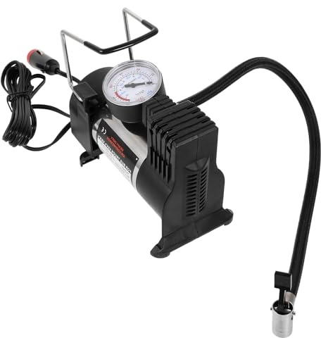 HEMOTON Portable Electric Car Tire Inflator Compressor Air Pump Psi High-Pressure Auto Air Pump for Cars Bikes Motorcycles Compact Efficient Vehicle Inflation Tool