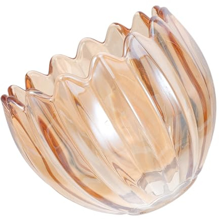 ABOOFAN Abat-jour en Verre Tulipe Vintage Mini Suspendre, Trou de 42 Mm, Verre Ambre Transparent, Remplacement D’abat-jour Compact pour Lampe Murale et Plafonnier, Éclairage Décoratif