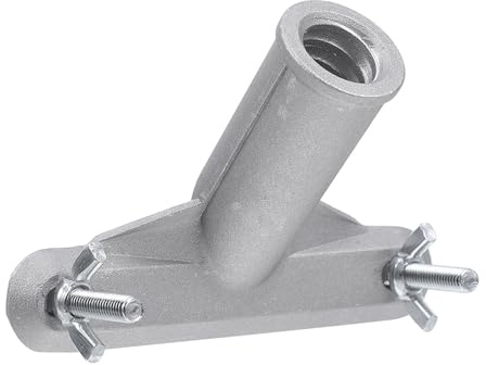 ULTECHNOVO Silver Aluminium Alloy Broom Handle Adapter and Roller Brush Connector for Cleaning Tasks, Stable and Sturdy Replacement Broom Head Connector with Threaded End for Pole Handle