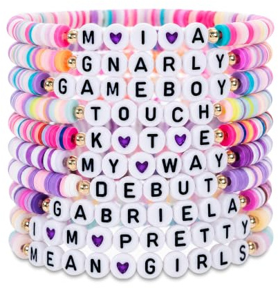 AURTHOS Katseye Bracelets Merch Concert Album Inspired Friendship Bracelet Stackable Stretch Bracelets Merchandise for Fans Girls Women Birthday Gifts Costume Accessories