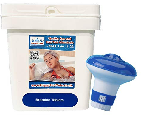 Happy Hot Tubs Bromine Tablets 5kg for Hot Tub 20g Spa Chemicals Swimming Pool Cleaner Spas