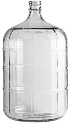 FastRack 3 Gallon Glass Carboy | Clear Fermenter for Wine & Beer | Italian Glass Carboy for Home Brewing, Fermentation Jar & Storage | Durable Wine Carboy & Fermenting Jug | #7 Stopper NOT Included