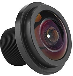 Richer-R CCTV Lentille Fisheye, HD 5.0Megapixel 1.7mm CCTV lentille Objectif Caméra de Surveillance 185 degré Grand Angle lentille de Remplacement Compatible Les Jeux de puces CCD