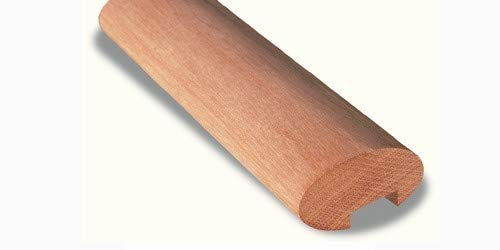 DECO FER FORGE- Main courante en bois de maobi ronde et creuse usage EXTERIEUR - Longueur 2m H35mm L70mm - À percer