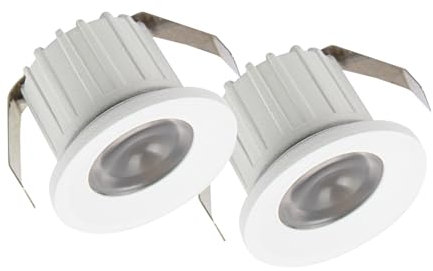 SIGMALED LIGHTING, Mini Foco LED empotrado Interior Techo Regulable 3W (300lumen), LED SPOT Luz fría 6000K, para Hogar y Tiendas, 220V/230V, Driver NO NECESARIO, Ø35x25mm, Redondo, 2 Focos