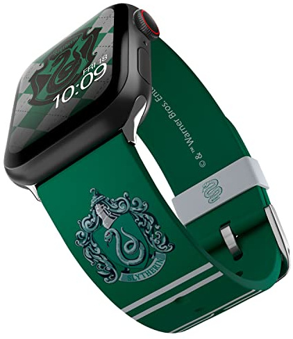 Harry Potter - Slytherin Smartwatch Band - Offiziell lizenziert, kompatibel mit jeder Größe & Serie von Apple Watch (Uhr nicht im Lieferumfang enthalten)
