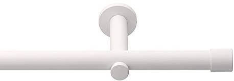 HUGG (20.1L Vorhangstange Cap.2 Ø 20mm, Wandmontage, 1-Lauf, weiß, Länge 120 cm