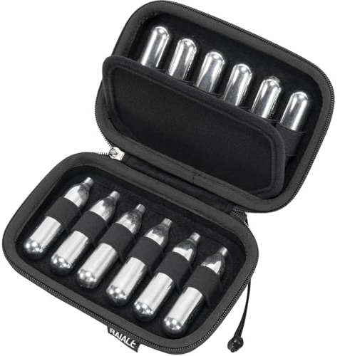 RAIACE CO2 Cartridges Storage Case Compatible with Crosman 丨Umarexss丨Leland 12-Gram 8-Gram Powerlet Cartridges, Protective Storage Travel Bag - Black