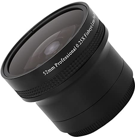 Goshyda Fisheye-Objektiv, Tragbare 52MM 0,25x Super-Makro-Kamera Fisheye-Objektiv-Gewinde-Objektiv, für für DSLR SLR-Kamera