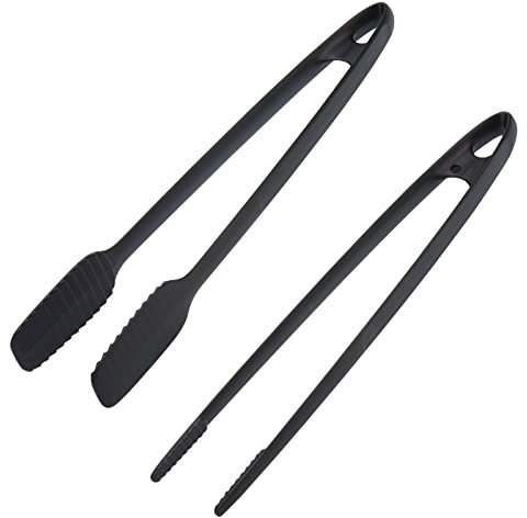 Westmark Brat-/Servierpinzette und Grillzange, Set 2-tlg., Kunststoff, Länge: 29 und 33 cm, Schwarz, 286922E7