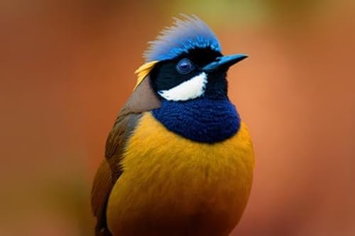 adrium Acryl-Bild 60 x 40 cm: Porträt eines wunderschönen Vogels, Pycnonotus caeruleus (203967748)