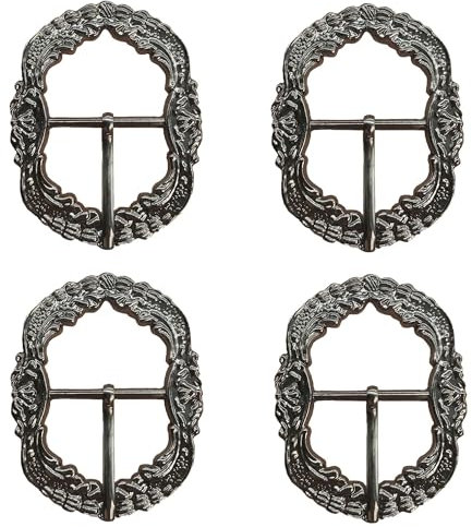 ZAHD 4 Stück Trachten Gürtelschnallen Schnalle für Trachtenhosen Herren Gürtelschnalle