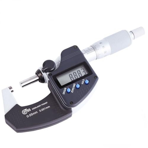 ZPFDSG Bügelmessschrauben Messbereich 0–25/50/75/100 mm/0,001 Digitale Außenmikrometer-Genauigkeit (Size : 25-50mm)