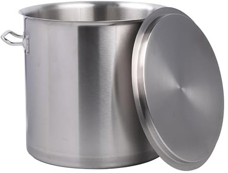 Suppentopf aus Edelstahl, große Kochtöpfe, robuster Induktionstopf mit Deckel und genieteten Griffen, for große Gruppen und Veranstaltungen von(50L)