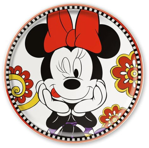 Egan Disney Forever & Ever Minnie Mouse - Plato redondo para pizza (31 cm, porcelana)