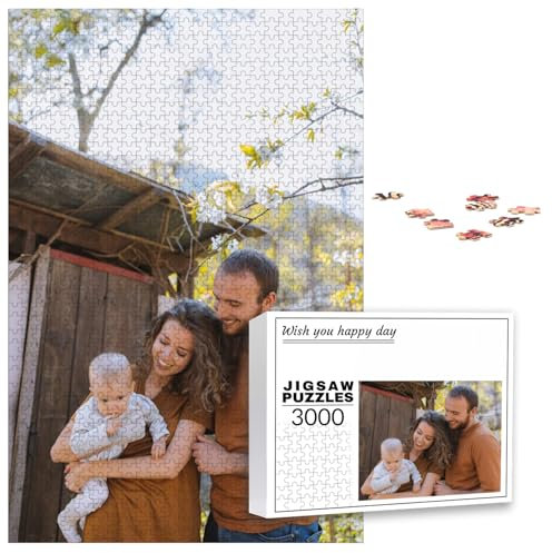 PSUNEY Individuelles Puzzle mit Foto 35/70/120/200/300/500/1000/1500/2000/3000 Teile Eigenem Bild Selbst Gestalten Personalisierbares Geschenk