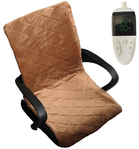 Chaise de bureau chauffante, coussin de chaise chauffant intégré pour les hanches et le dos, chauffage synchrone 40x90cm Coussin de siège et dossier chauffant de grande surface