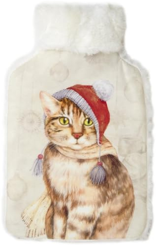IHR Wärmflasche mit Motiv Jill cream - Katze. Füllgutmenge: ca. 2.000 ml weicher Bezug