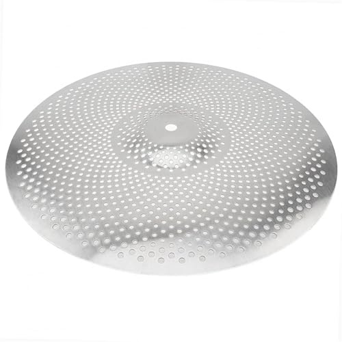 Platillos Crash Platillo Silencioso Hihat Crash Ride De Bajo Volumen Para Juegos De Batería Platillo Silencioso Para Práctica De Baterista Plateado De 14/16 / 18/20 Pulgadas(20 Inch)