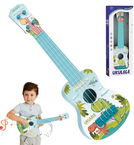 KQWVZ Gitarre Für Kinder, 41cm Kindergitarre, Kinder Ukulele mit 4 verstellbaren Saiten, Mini-Gitarre Ukulele Gitarre Spielzeug, Gitarre Spielzeug für Kleinkinder Anfänger Jungen Mädchen Geschenk