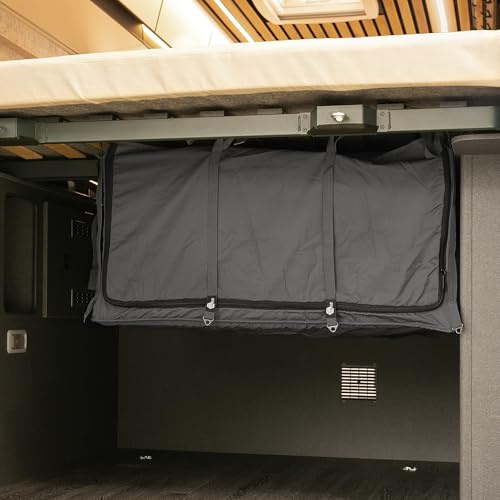 your GEAR Catania Stauraumtasche Heckgarage 115x100x50 cm – 2. Ladeebene unter Lattenrost – Heckgaragentasche Organizer für Wohnmobil & Kastenwagen – Campingmöbel Tasche für Stühle & Tisch – 3,4 kg